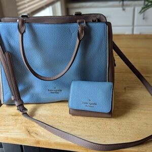 Kate Spade Blue and Brown Women's Bag